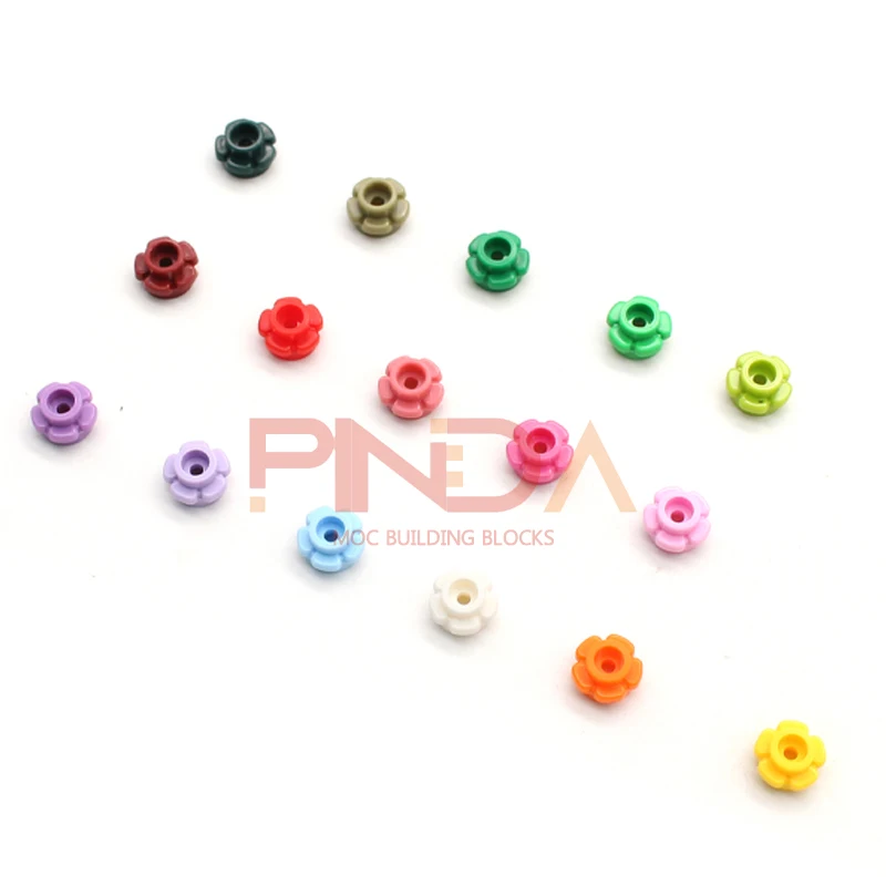 Building Blocks 24866 1x1 five Petal Flowers Grass DIY Educational Assembles Construction Accessories Toys