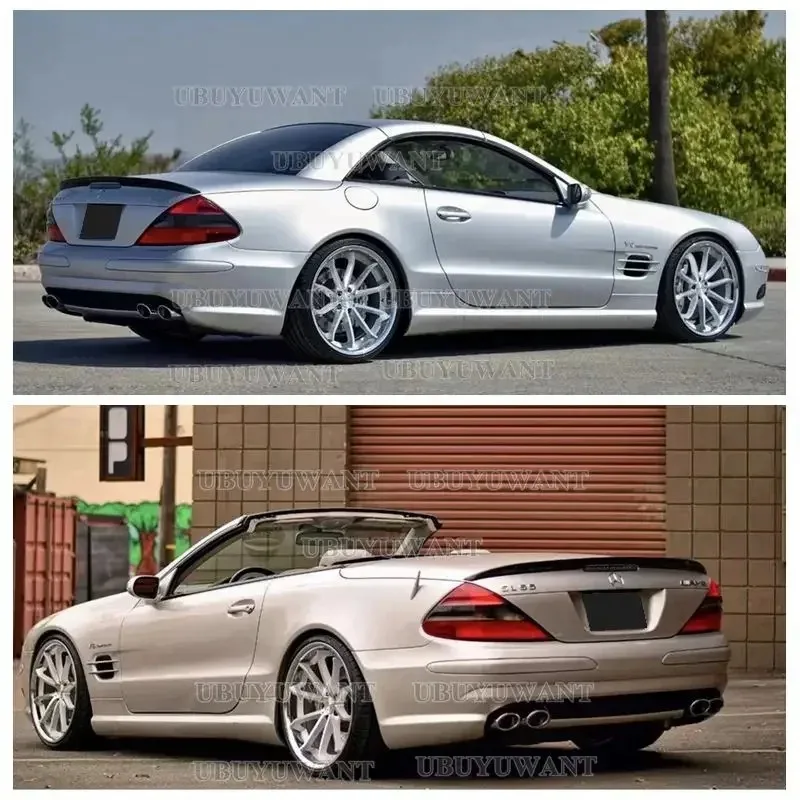 Für Mercedes Benz SL-Klasse R230 SL350 SL500 SL55 SL63 2001 2007-2012 AMG Stil FRP/real Carbon Fiber Spoiler Hinten Stamm Spoiler