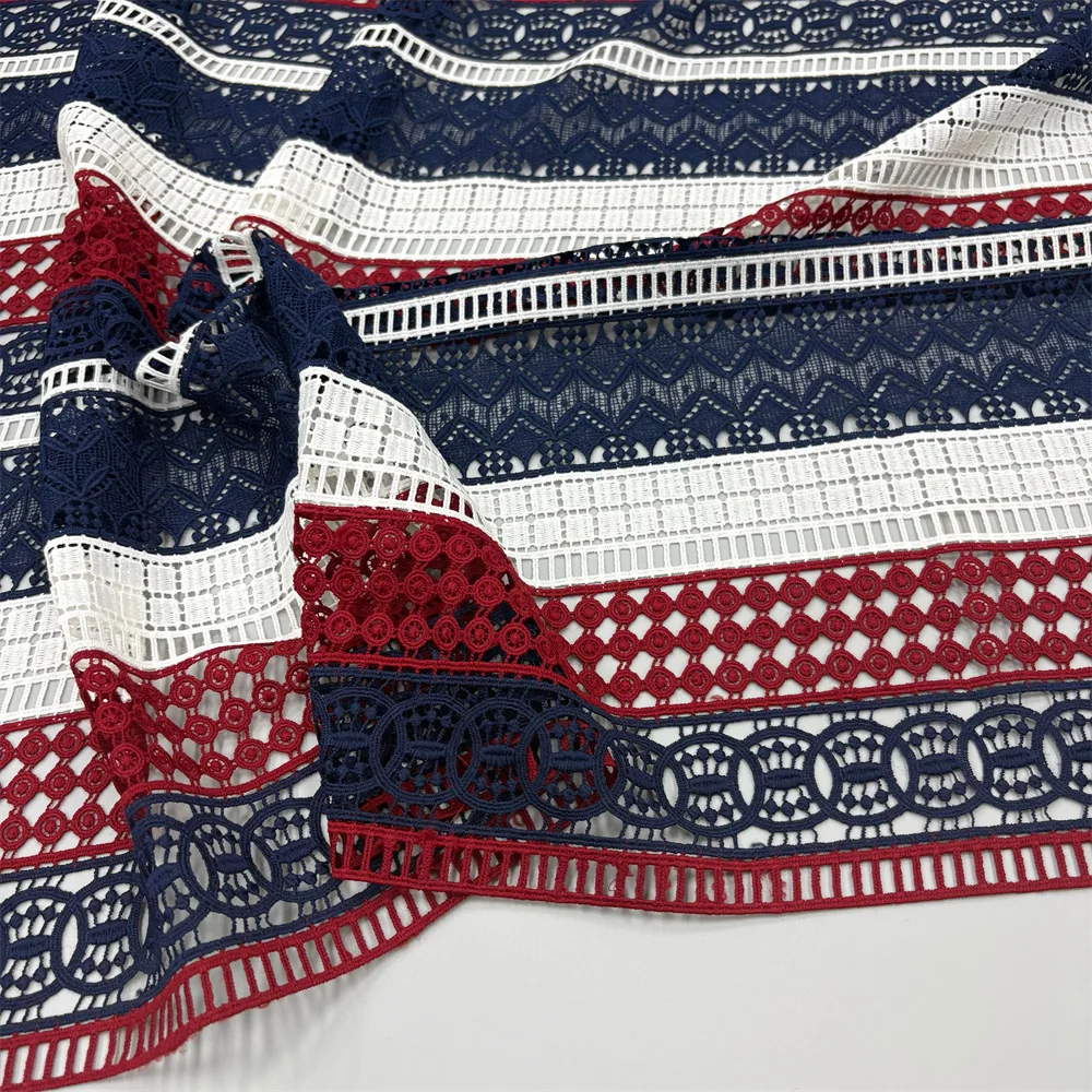 Neuer Stil Afrika Spitzenstoff 2026 Hochwertige Spitze Wasserlösliche Bestickte Modische Weiche Spitze 5 Yards – Detail 10