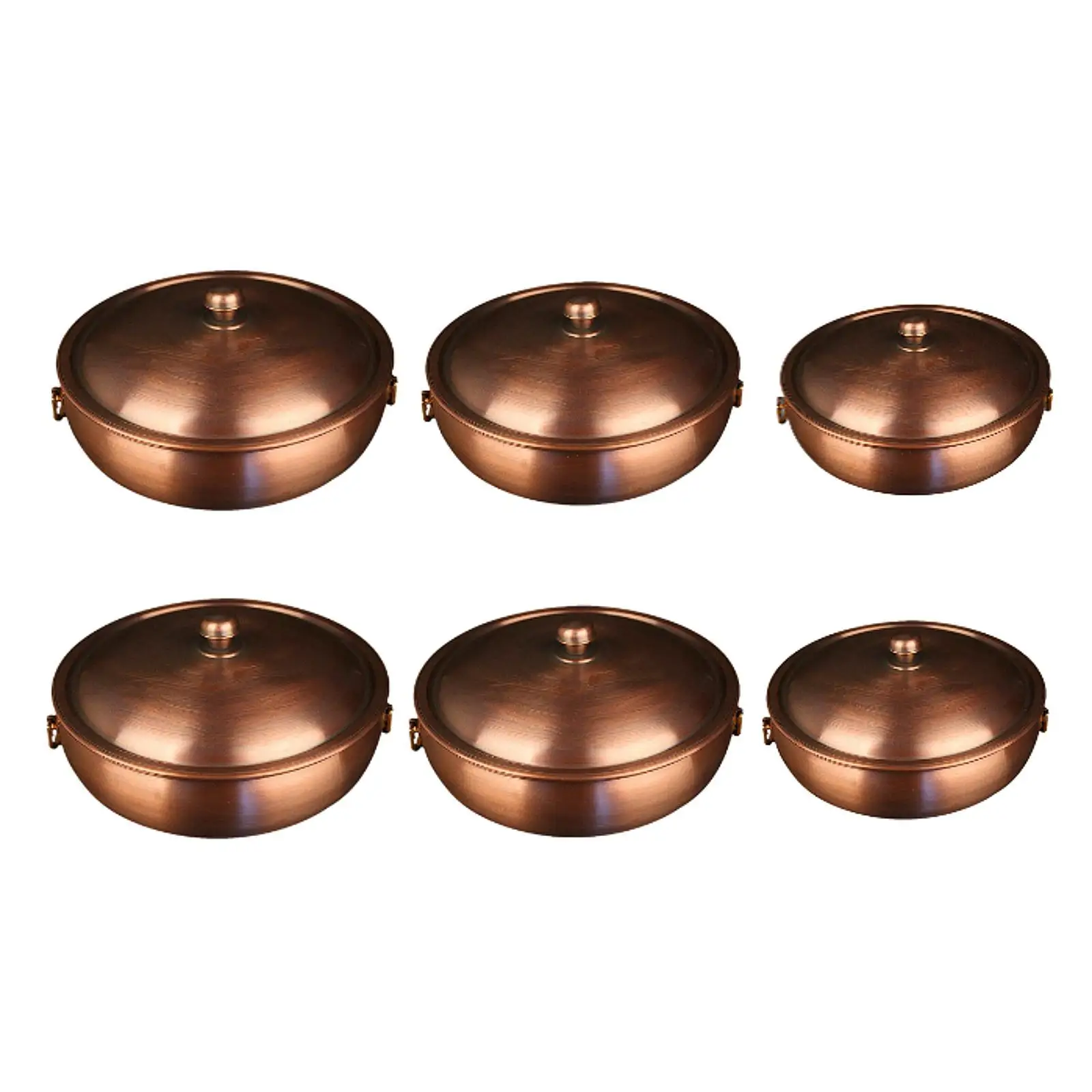 Copper Hot Pot Soup Pot Multipurpose Thick Stable Cookware Shabu Shabu Pot for Household for Induction and Gas Cooker