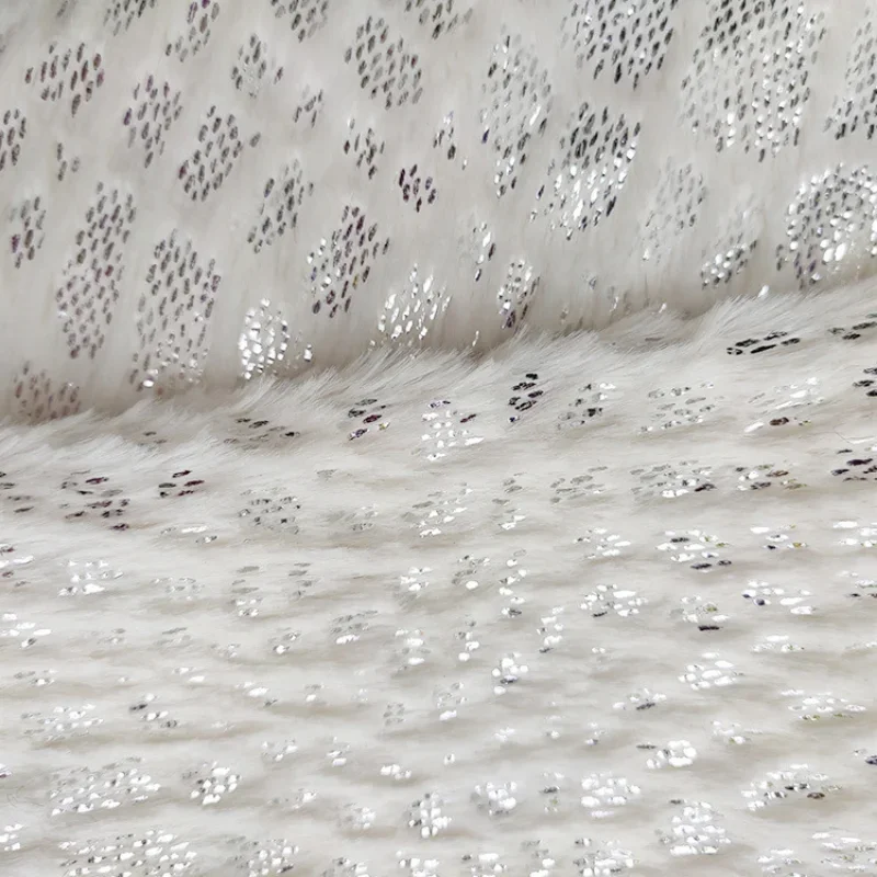 50x45cm PV Velvet Hot Silver Snake Skin Patterned Fabric For Home Textiles Shoes Hats Blankets Handmade DIY Toy Fabric TJ20981