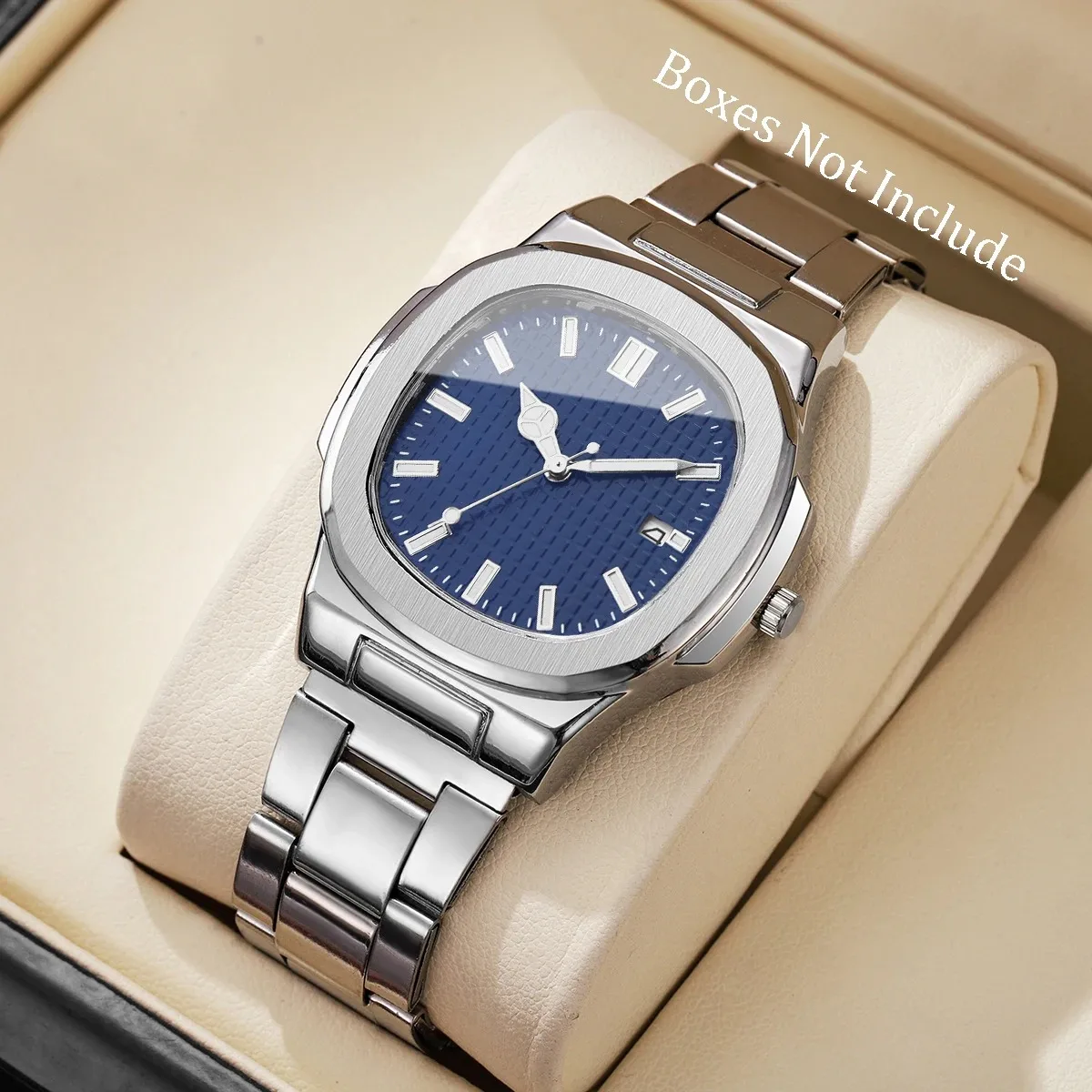 Fashion Square Men Calendar Quartz Watch Luxury Business Watches Mens Clock Relogio Masculino（Without Box）