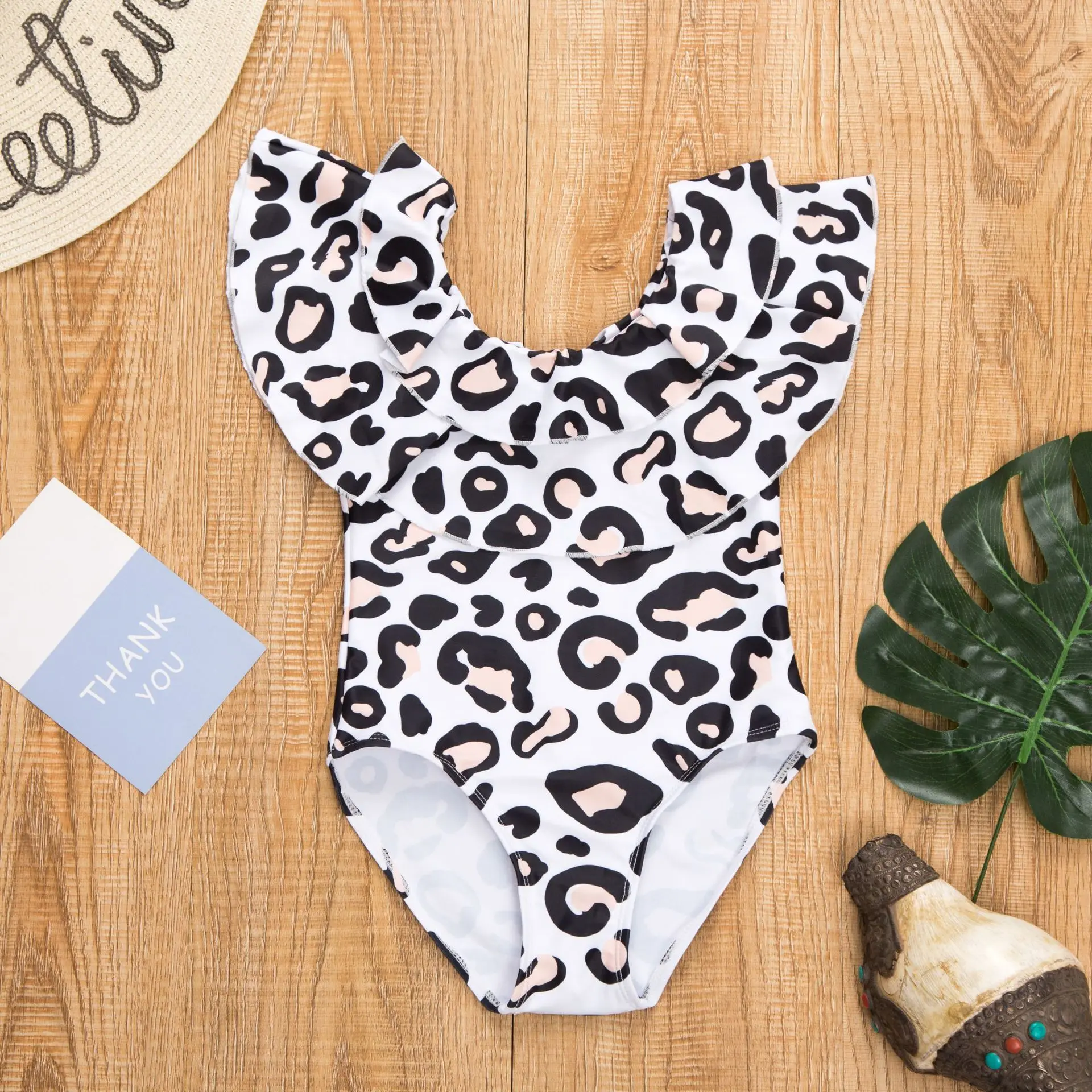Ruffle Mother Daughter One Piece Swimsuit Family Matching Set Bathing Suit Kids Swimwear Mom Baby Women Girls Beachwear Clothes