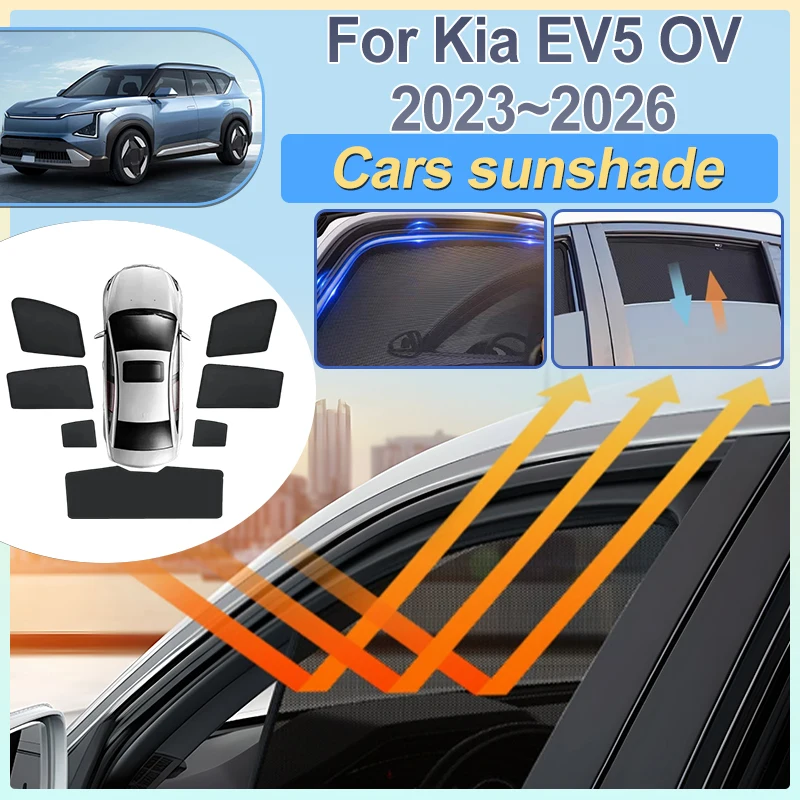 

For Kia EV5 Accessories 2026 2023 2024 2025 OV Car Sun Visor Protections Full Coverage Sun Shade Net Mesh Sun Shield Accessories