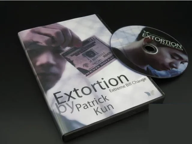 Carte d'extorsion de kkKun DVD et Gimmick, tours de magie, argent, gros plan, accessoires, mentalisme, comédie, magicien