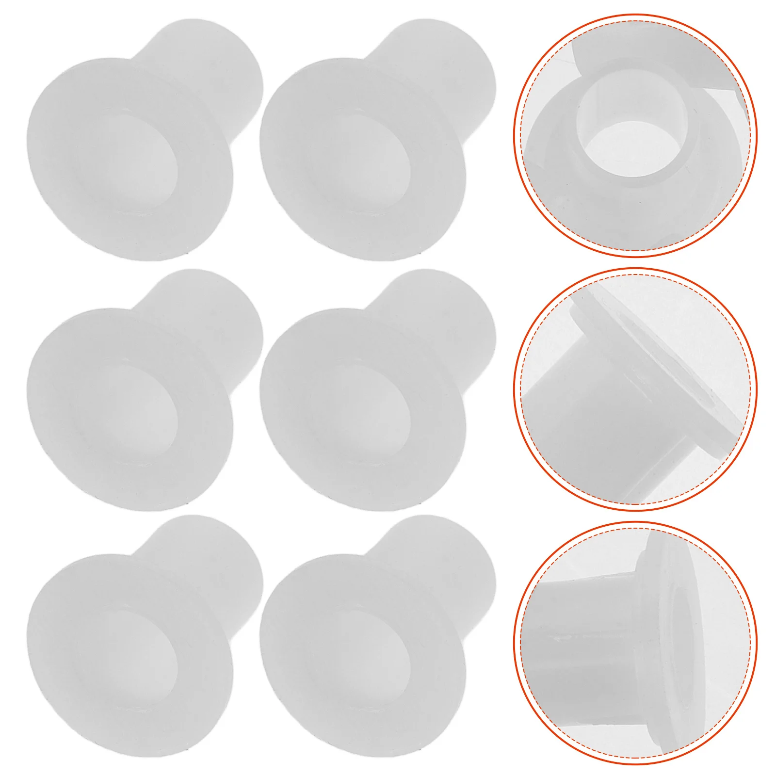

40Pcs Plastic Roller Skate Edge Plugs Replacement Side Inserts Small Inner Diameter Bearing Axle Spacers Side Plugs