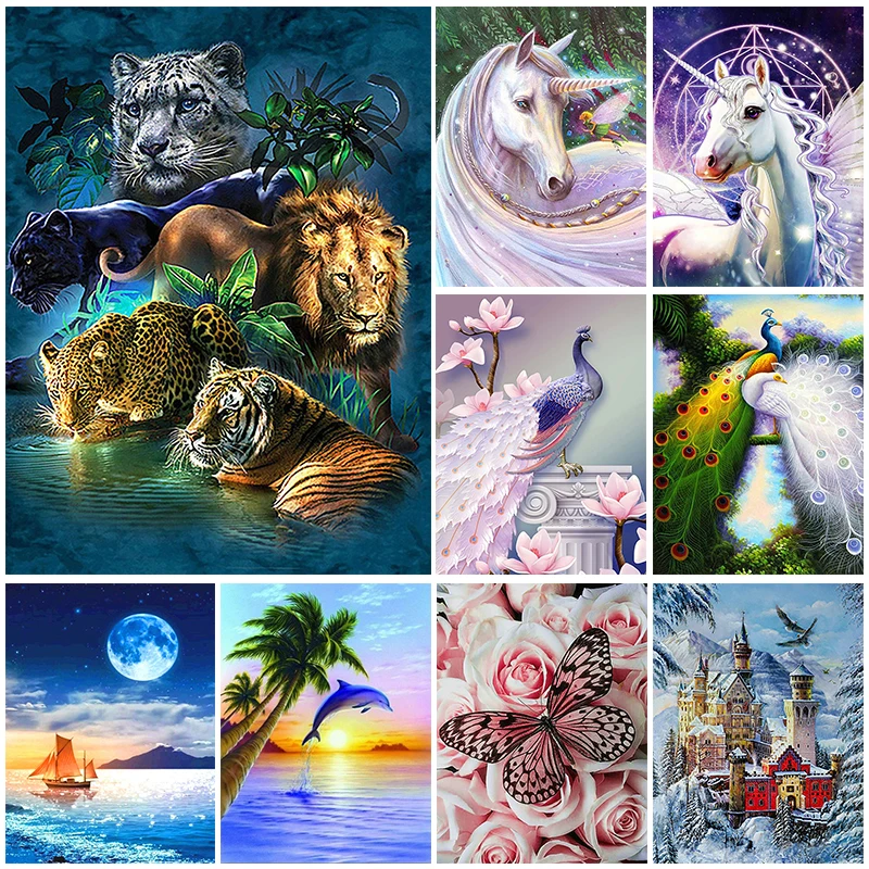 Fashion Exquisite 5D Diamond Painting Diamond Embroidery Full Rhinestone DIY Mosaic Cross Stitch Kit Home Decor Gift