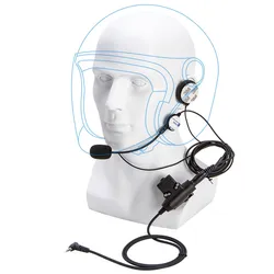 U94 PTT+Motorcycle Helmet Radio Headset Microphone for VERTEX VX-5R VX-3R RETEVIS RT40 RB15 RB615