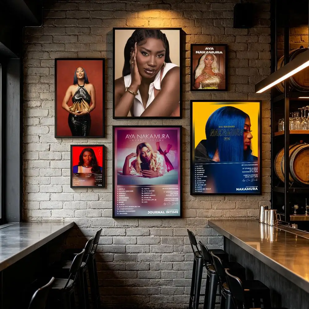 Rapper Aya N-Nakamura Poster HD Wandaufkleber für Zuhause, Flur, Wohnzimmer, Schlafzimmer, Bar, Büro, Dekor, Kunstdrucke