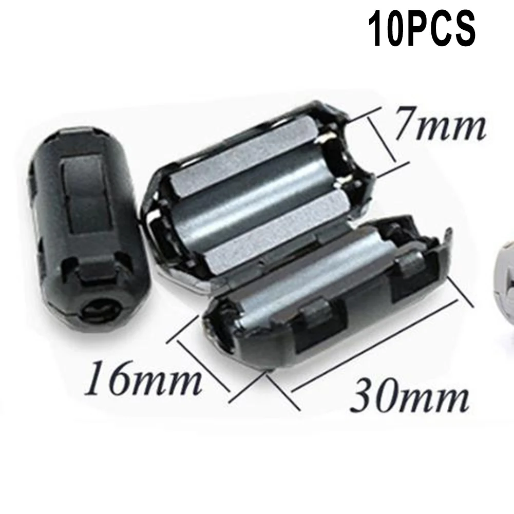 10Pcs Ferrite Core Choke Clip Noise Suppressor Filter Ring Cable Clip On Wire RFI 3.5mm 5mm 7mm 9mm 11mm 13mm