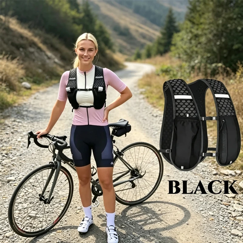 Biking Running Storage Vest Backpack Lightweight// Running Vest Reflective Hydration Water Chest Pack Phone Storage Pocket 2027