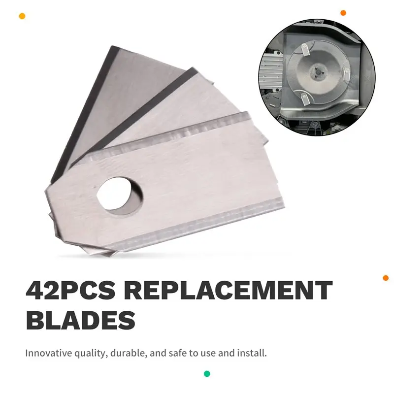 A25F-Ersatzklingen (42 Stück) mit Schrauben für ECOVACS Goat G1 O500, O800 O1200, G1-800 G1-1600 Roboter-Rasenmäher – Detail 4