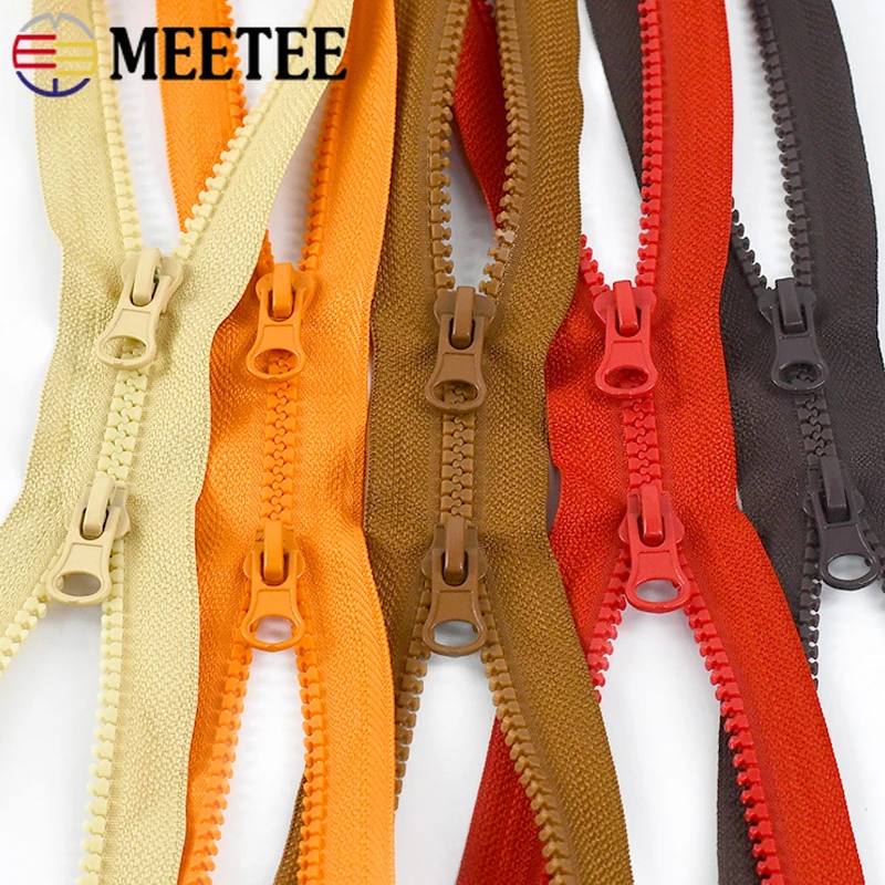 Meetee 5# 1Pc Colorful Resin Zipper 80-150cm Open-End Zippers Clothing Decor Zip Backpack Closure Zips Luggage Sewing Accesories - Detail 1