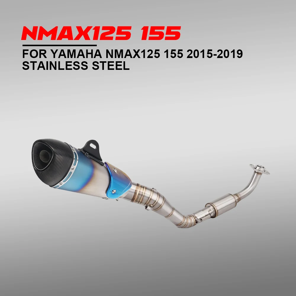 

For Yamaha NMAX155 NMAX125 15-19 Slip On Motorcycle Exhaust Muffler Front Pipe