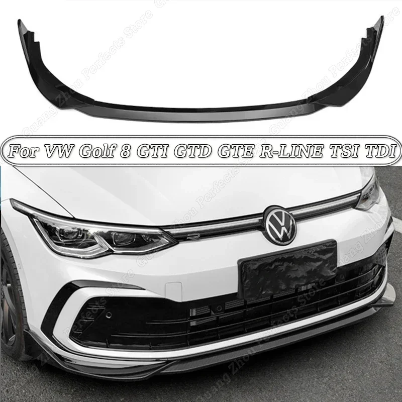 Przedni spojler zderzaka, body kit, canard, splitter, dyfuzor do VW Golf 8 MK8 GTI GTD GTE R-LINE TSI TDI ABS 2020-2024 Tuning