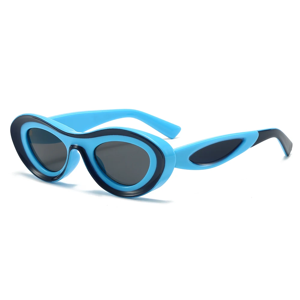 

Fashionable cat eye color blocking personalized design sunglasses for men and women, UV resistant sunglasses