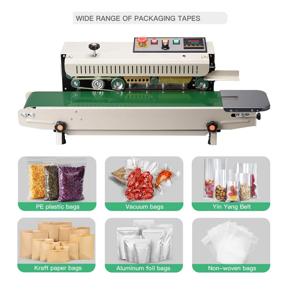 

Машина непрерывной запайки лент для пакетов Горизонтальный запайщик ленты Автоматический запайщик