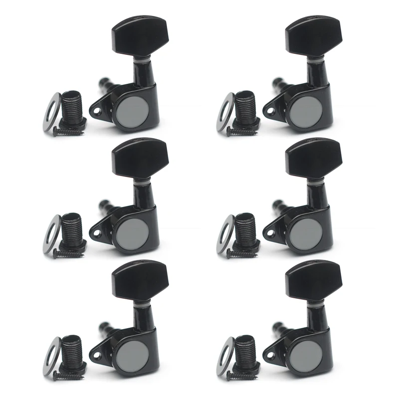 

1:15 Прямые колки для настройки гитарной головки с большим квадратным колышком, герметичный металлический гитарный тюнер для акустической или электрогитары