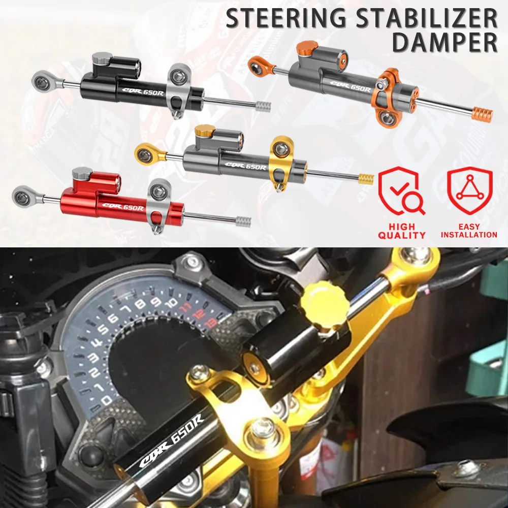 For HONDA CBR 650R CBR650R 2019 2020 2021 2022 CNC Motorcycle Steering Damper Stabilizer Linear Reversed Safety Control Over