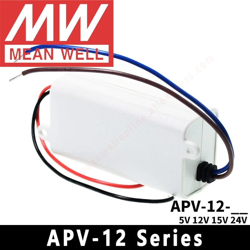 Sterownik LED Meanwell APV-12 serii meanwel 5v/12v/15v/24v transformator LED IP42 zasilacz LED Adapter stałe napięcie