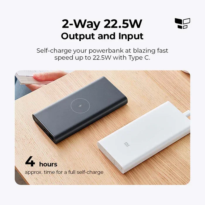 Imagem -06 - Xiaomi-mi Power Bank sem Fio mi Carregador para Iphone 10000mah Wpb15pdzm Usb c pd 22.5w 10w qi