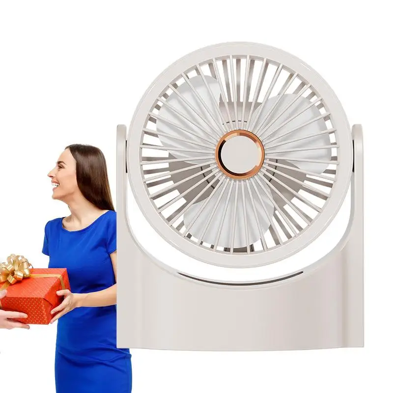 

Настольный вентилятор USB Настольный вентилятор для дома, вращающийся на 180 градусов светильник, тихий с подвесным дизайном для женщин и мужчин