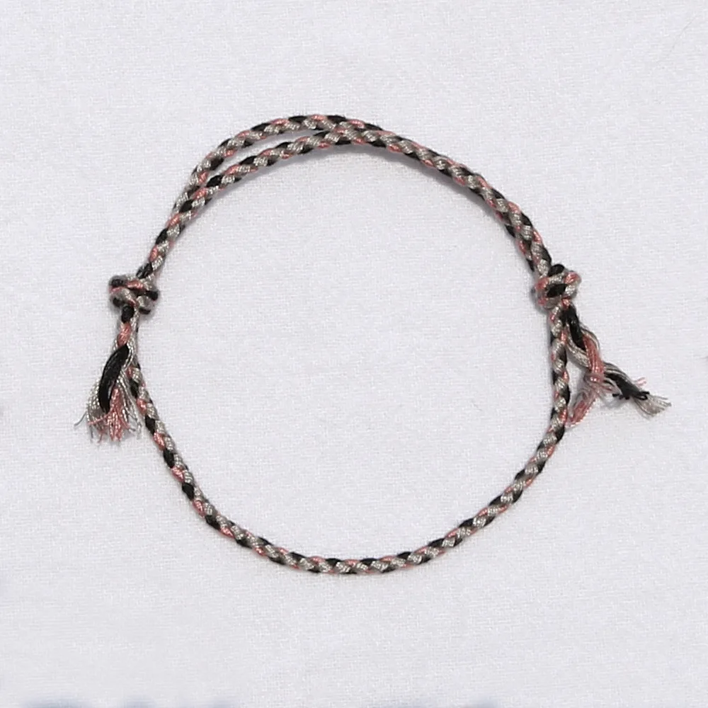 Einfarbiges Geflochtenes Baumwollseil-Armband für Männer, Retro Tibetisches Handgefertigtes Mehrschichtiges Armband für Frauen, Modisches Schmuckzubehör – Detail 18