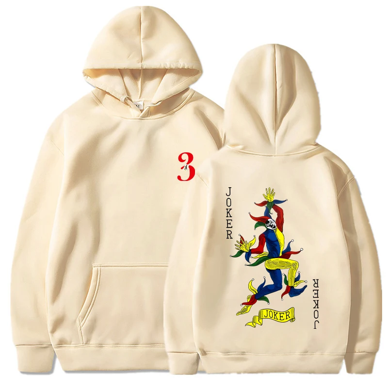 أليس في بوردرلاند 3 هوديس الرجال موضة مهرج مطبوعة بلوزات المرأة عادية Harajuku الشارع الشهير هودي البلوفرات سوداديراس