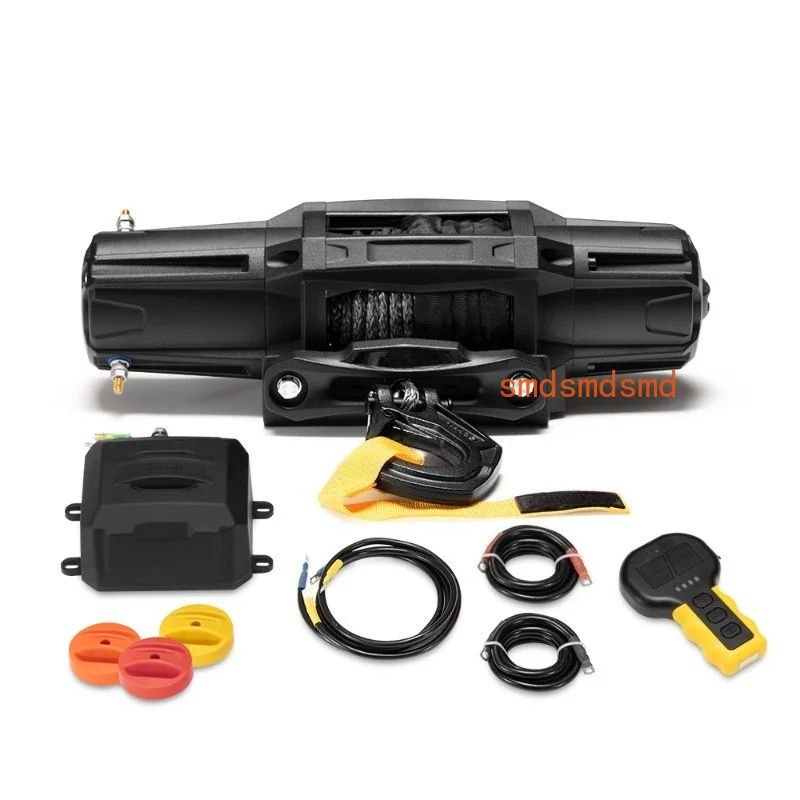 6500 Lb 12V Electric Winch IP67 Waterproof Mini Dual Motor Winch with Multi-function Controller for Marine Use