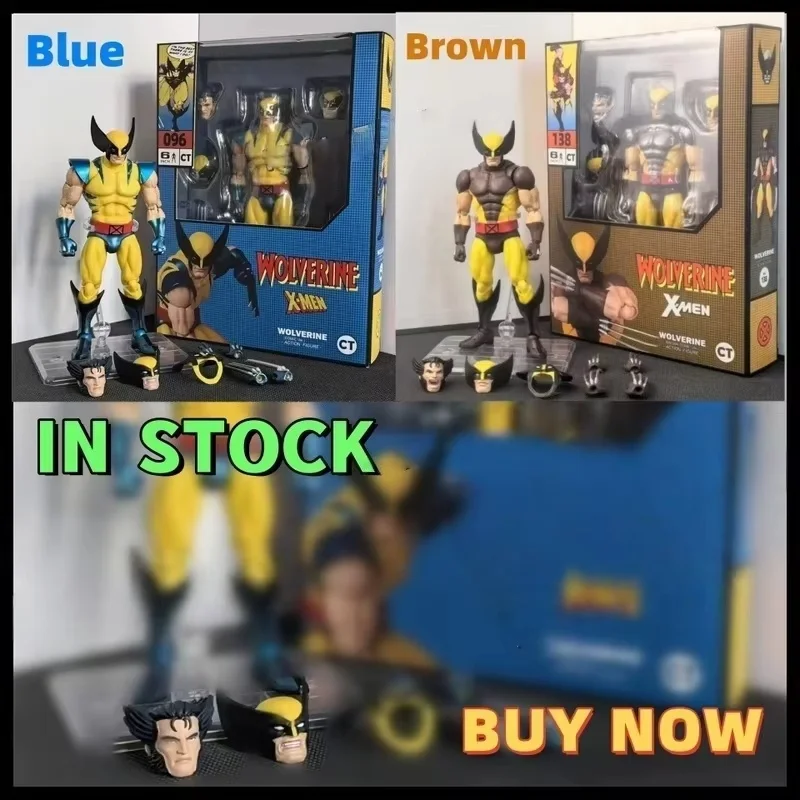 

Горячие игрушки Wolverine Mafex 138, коричневая фигурка 096 Blue Comic Ver Yellow X-Men, аниме-фигурка, фигурка, подарки на заказ, игрушки