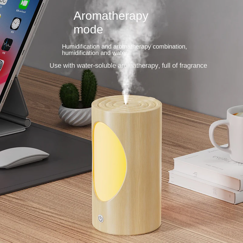 Tree Hole Humidifier USB Soft Light Night Light Home Silent Bedroom Aromatherapy Air Hydration Rechargeable Battery Version