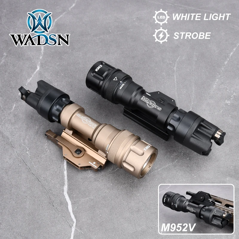 

WADSN M952V Surefir m300 m600 Scout Light LED White Strobe Tactical Airsoft Weapon Flashlight Hunting Rifle Lanterna Dual Tail