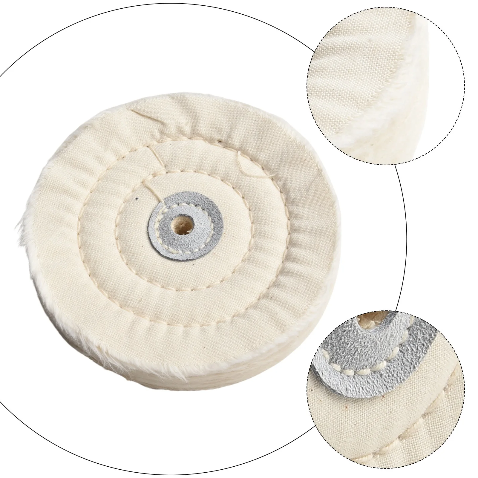 5                White Cotton Polishing Buffing Wheel Disc Pads Buff For Bench Grinder Tools Shank Metal Rotary Tools Acc