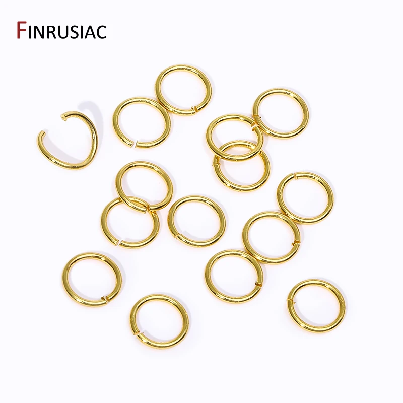Wholesale 14K/18K Gold Plated Brass Open Jump Rings Split Rings Connector Rings For DIY Fashion Jewelry Making Findings image 2