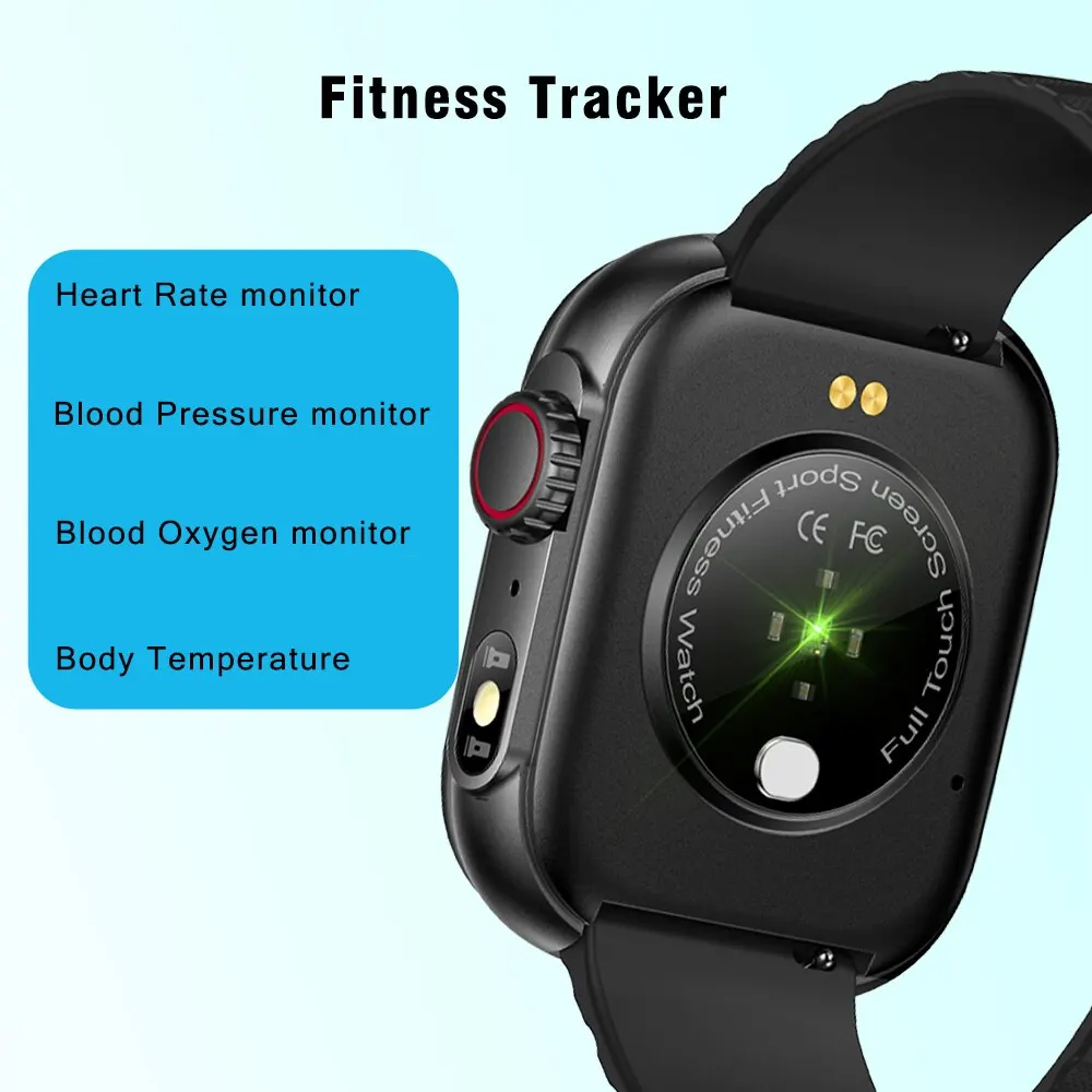 SENBONO Smart Watch Men Women LED Flashlight 100+ Sport Modes Fitness Tracker Body Temperature 2.01β Screen Smartwatch Men Wome