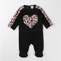 Black velour heart