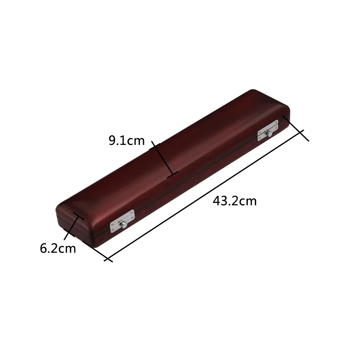 Flute Storage Case in Rosewood Pressure-Resistant Wooden Box for Split Flute Instrumen