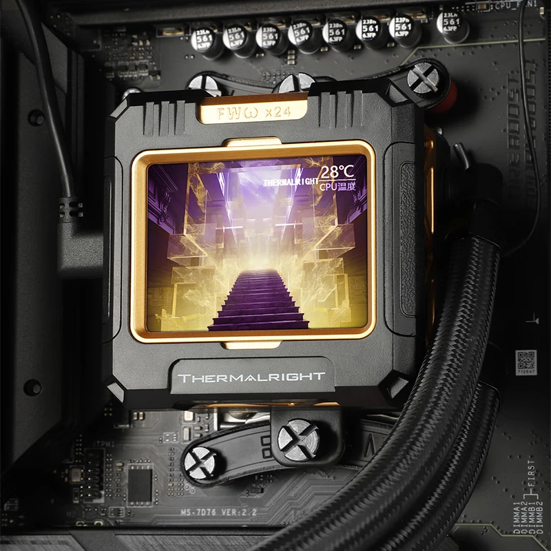 Thermalright FW 420 BLACK CPU Cooler Fan All-in-one Screen Water Cooling Radiator ARGB 120mm Fan for Gaming Cooling