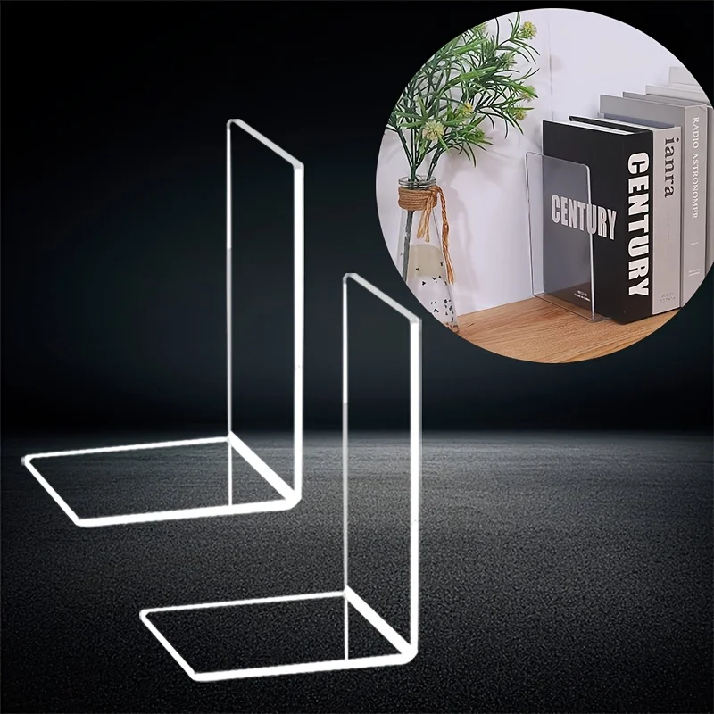 2/4/6 Transparent Bookshelves, Desktop Bookshelf, Suitable for Office, Home, Retail Store