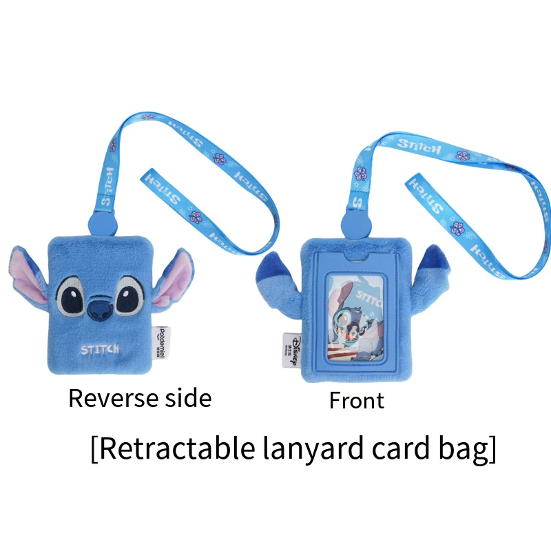 Miniso The New Anime Cartoon Disney Lotso Stitch Plush Card Holder Id Card Holder Access Card Bus Card Protective Case Badge