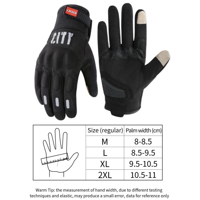 Suredépensé-Gants de moto étanches pour motocross et vélo de course, écran tactile, noir, motocyclistes