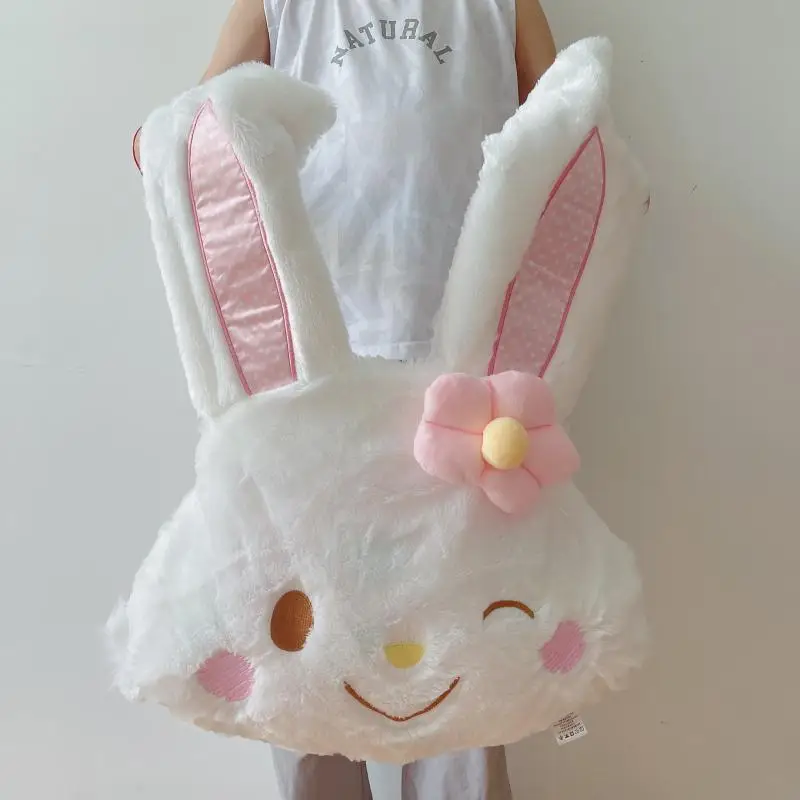 Sanrio Wish Me Mell Cute Plush Handbags Kawaii Fluffy farcito zaino bella periferiche borsa a tracolla singola Sweet Girl Dress Up