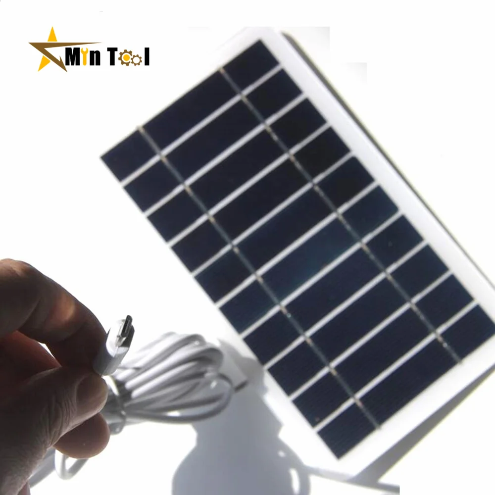 5V 2W Solar Panel Output USB Outdoor Solar System Mobile Phone Chargers Solar Panel Battery Module Generation Board