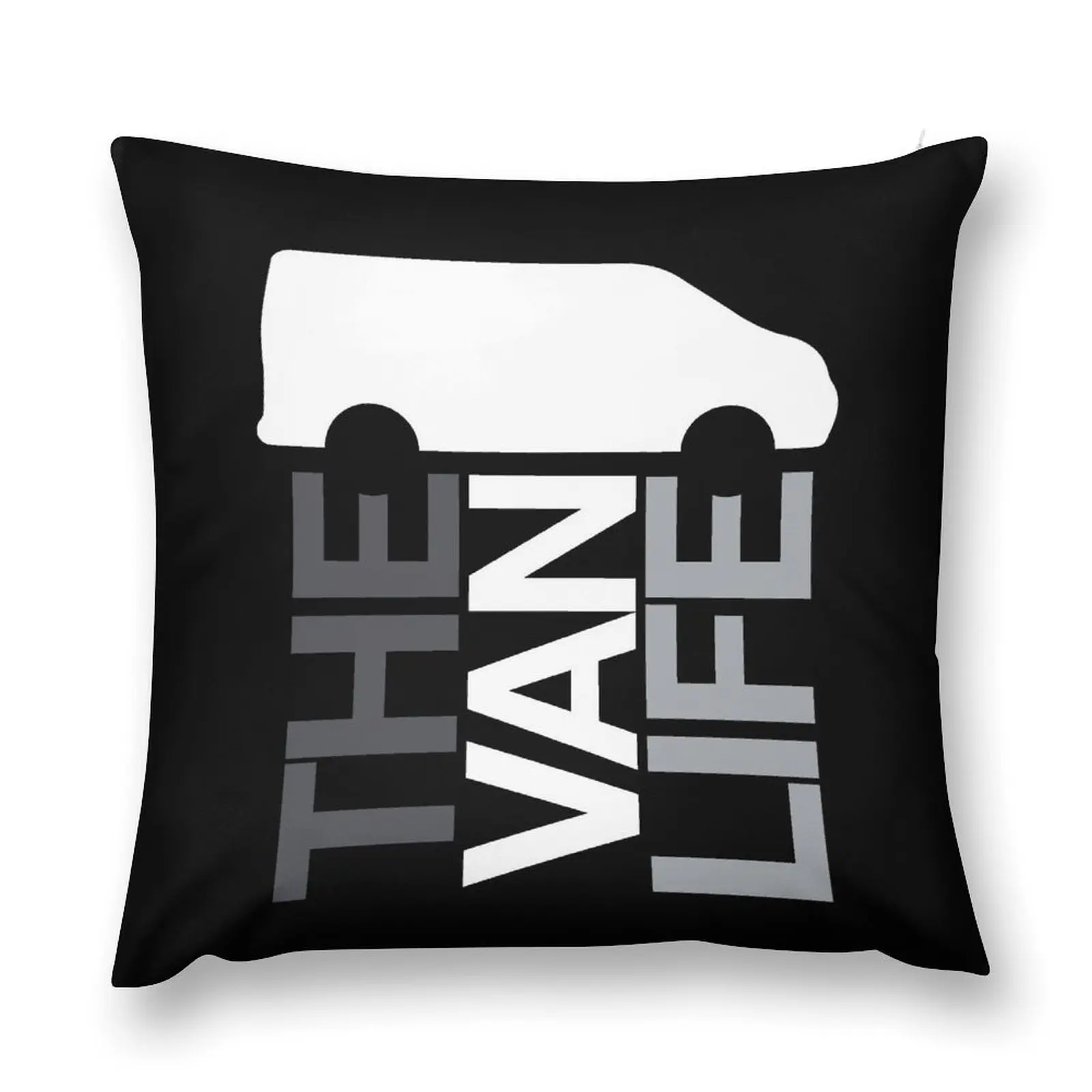 

The Van Life Logo : greyscale Throw Pillow Luxury Sofa Cushions Pillowcases For Pillows Anime pillow