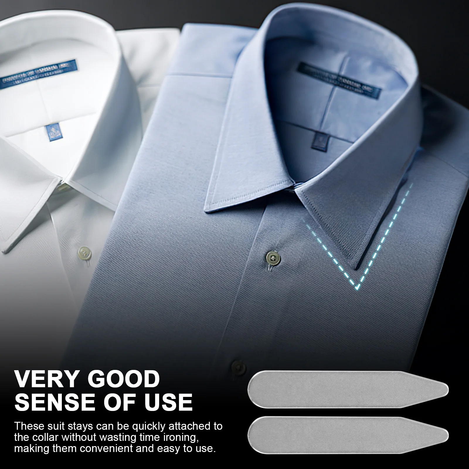 16 Uds. De cuello para camisa, insertos para cuello, accesorios para traje de hombre, diseño duradero, uso versátil, ropa Formal, fácil de colocar