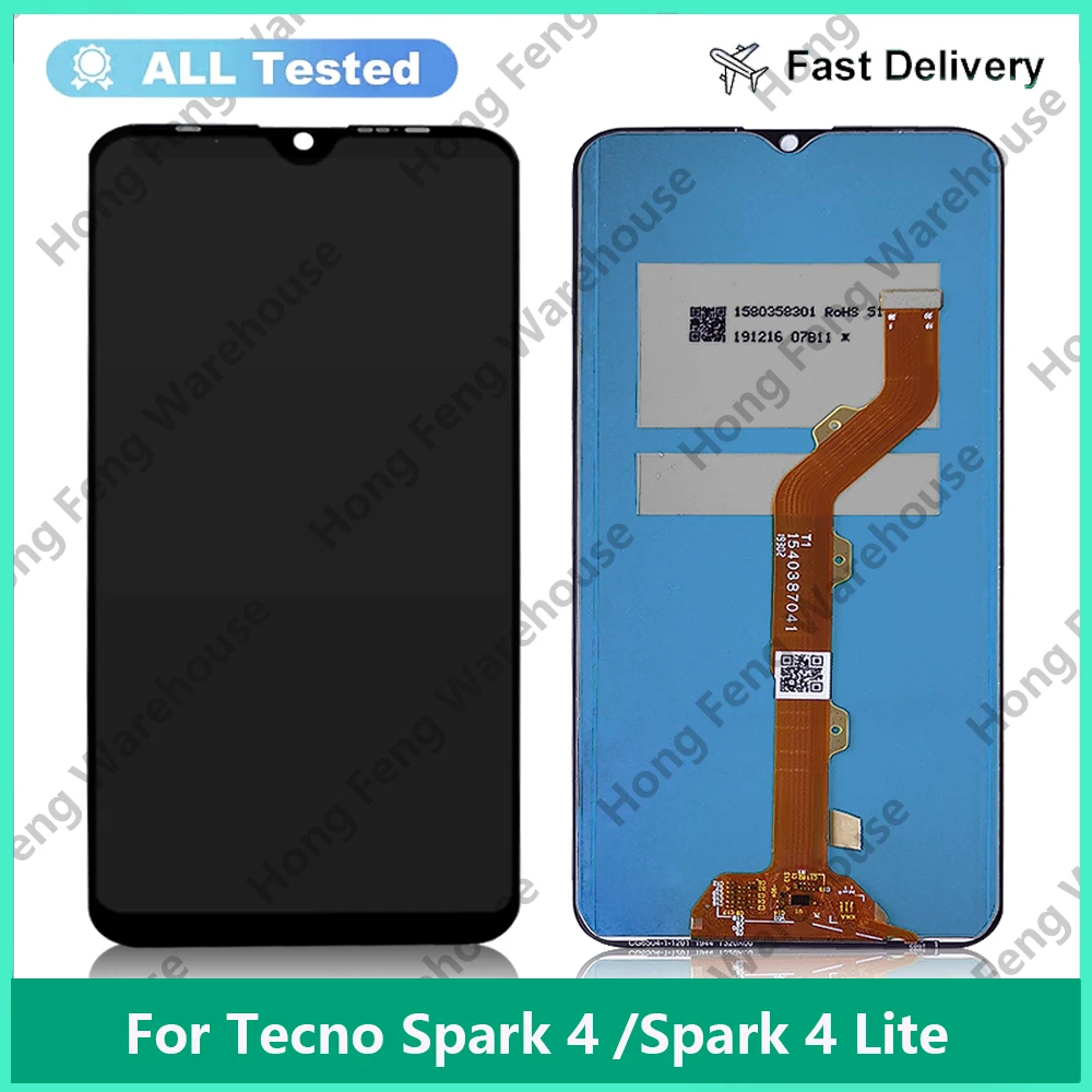 

Для Tecno Spark 4 KC2 Spark 4 Lite X653 LCD дисплей кодирующий преобразователь сенсорного экрана в сборе pantalla для Tecno Spark 4 Lite X653 LCD