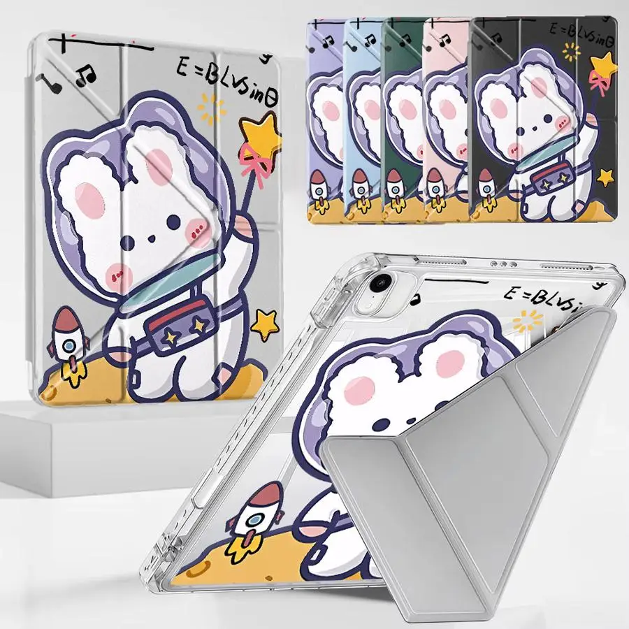 Tablet Case For iPad Mini 6 7 Pro 2025 Air 4 5 M3 M2 M4 11inch Pro 11th 10th 9th 8th 7th 12.9inch Holder Cover Y-Fold Fun Space