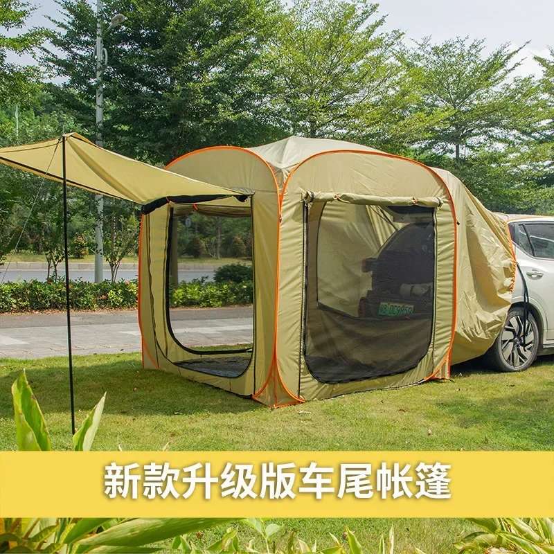 Pop Up Quick Open Car Rear Tent Outdoor Camping Hiking Sunshade  Waterproof Windproof Self-driving Tourist Trunk Lodge
