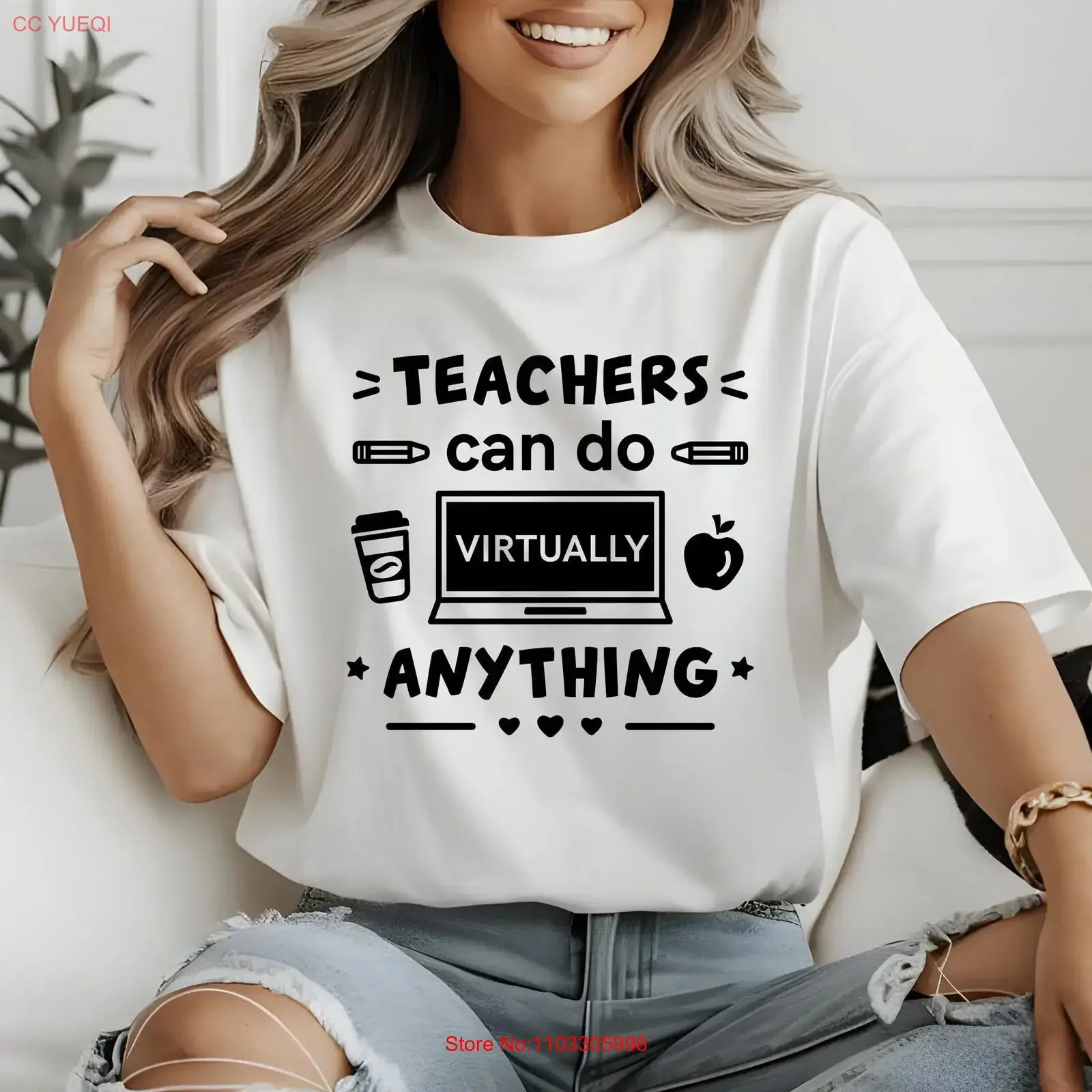 Les enseignants peuvent virtuellement faire tout t-shirt appréciation des enseignants maternelle pour vintage lavé graphique polyvalent