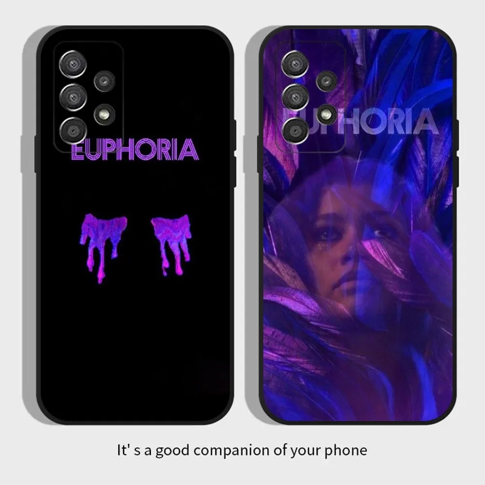 TV Series Euphoria Phone Case For Samsung Galaxy A13,A21s,A22,A31,A32,A52,A53,A71,A80,A91 Soft Black Cover